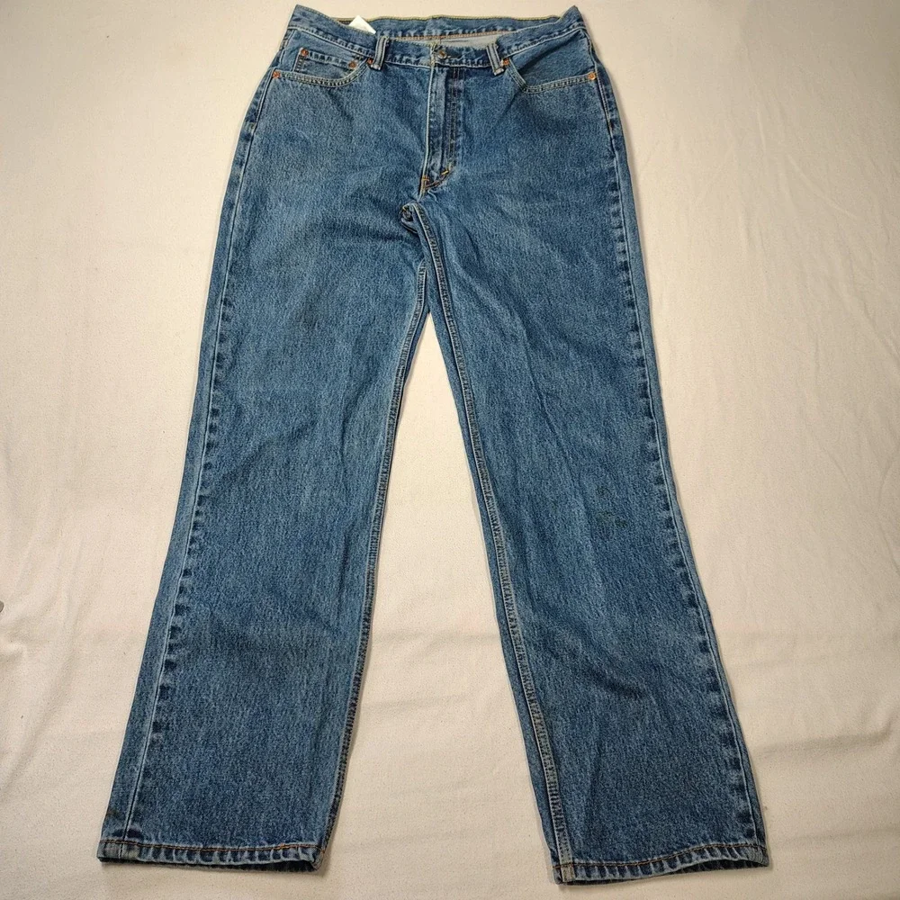 Levis 550 Jeans Mens Size 36x36 Medium Wash Relaxed Baggy Fit Denim Cotton 90s